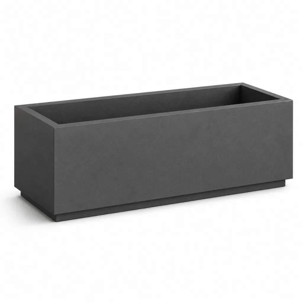 Jardiniere rectangulaire 80 x 30 x 40 cm en polypropylene anthracite